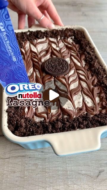 Puding Regal, Sweet Lasagna, Nutella Slice, Lasagna Recipes, Dessert Boxes, Dee Dee, Foodie Food, Nutella, Oreo