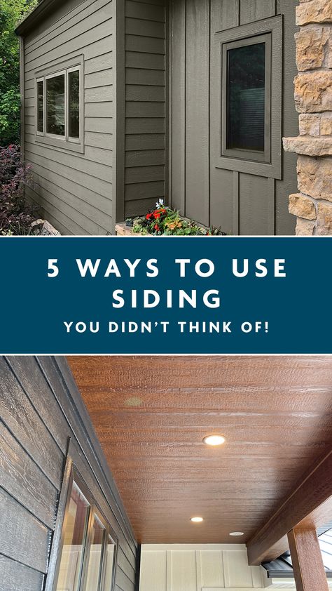 Whether you're remodeling or building a forever home, your final exterior design choices make an impact. The color of your siding is important, but the way the siding is used tells an overall story and can significantly increase curb appeal. Check out Diamond Kote's blog for five unique exterior design ideas to make your home stand out. Different Siding Ideas Exterior, Home Siding Design, Updating Siding Exterior House, Board And Batten With Horizontal Siding, Siding Types Exterior, Hardie Board Exterior Ideas, Farmhouse Exterior Siding Ideas, Outside Siding Ideas, Update Siding Exterior House