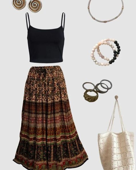 "Stepping out in style with these boho essentials 🌿✨ #EffortlessFashion #BohoBeauty" Moms Aesthetic, Boho Hippie Outfits, Boho Essentials, Boho Whimsical, Texas Chainsaw, Boho Clothes, Boho Beauty, Whimsical Fashion, Hippie Outfits