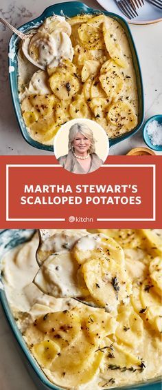 Martha Stewart’s Scalloped Potatoes Are Classic, Creamy, and Seriously Good Martha Stewart Casseroles, Classic Scalloped Potatoes, Martha Stewart Christmas Recipes, Easter Scalloped Potatoes, Scalloped Potatoes Healthy, Scallop Potatoes Recipes, Martha Stewart Thanksgiving Recipes, Martha Stewart Scalloped Potatoes, Martha Stewart Thanksgiving