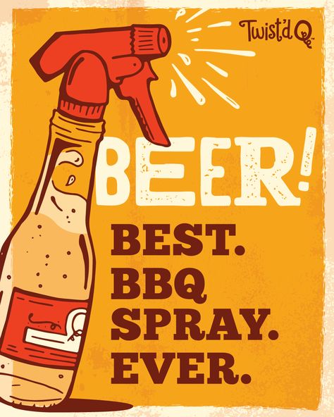 If you don’t have a spray bottle on hand, a bottle of beer is a great alternative to add moisture and flavor to your BBQ. Bbq Spray Recipe, Bbq Spray Bottle Recipe, Big Green Egg Smoker, Egg Smoker, Gas Smoker, Bbq Tips, Meat Chili, Bbq Hacks, Meat Pasta