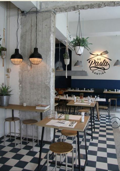 Small Restaurant Interior, Italian Restaurant Interior Design, Italian Restaurant Interior, Pizza Project, Pasta Restaurant, Pasta Restaurants, Small Coffee Shop, Pasta Bar, Small Restaurant