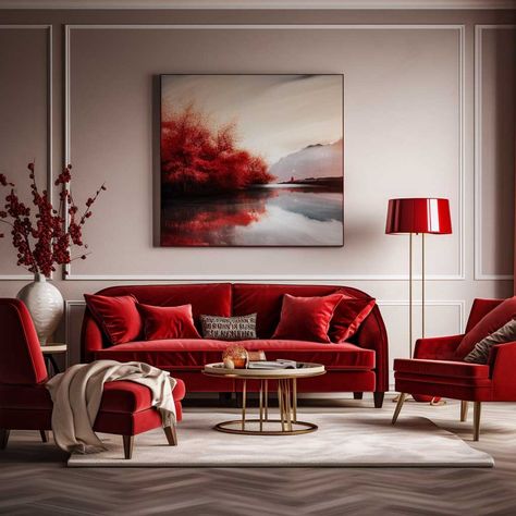 3+ Ways to Add a Splash of Red to Your Living Room • 333+ Images • [ArtFacade] Living Room Red Decor, Red Sofa Decor, Red Couches Living Room Decor, Red Furniture Living Room Ideas, Living Room Red Couch, Red Leather Sofa Living Room, Living Room Red Sofa, Red Couch Living Room Ideas, Red Sofa Decorating