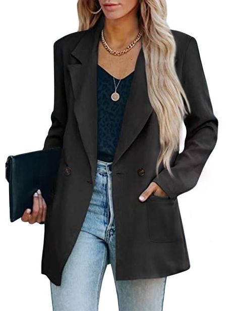 Womens Casual Blazers Oversized Open Front Cardigan Long Sleeve Work Office Blazer Jackets S-XXL Professional Dress For Women, White Blazer Women, Casual Blazer Women, Blazer Jackets For Women, Cardigan Long Sleeve, Boyfriend Blazer, Open Front Blazer, Cardigan Long, Professional Dresses