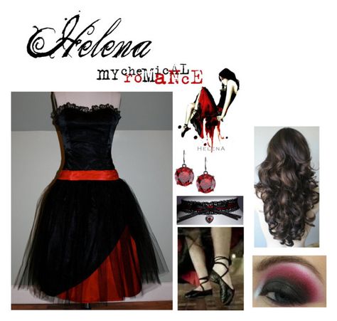 "Helena - My Chemical Romance" by sammie2244 ❤ liked on Polyvore featuring Noir Alternative Homecoming Outfits, Mcr Helena Dress, Helena My Chemical Romance Costume, Helena Dress My Chemical Romance, Helena Mcr Dress, My Chemical Romance Costume, My Chemical Romance Outfits, Mcr Cosplay, Helena Costume