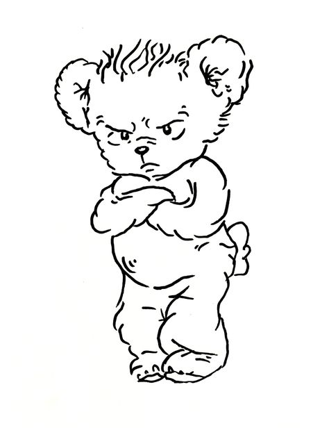 Angry Bear Drawing, Tatuajes Harry Styles, Harry Styles Inspired Tattoos, Harry Bear, Harry Tattoos, Harry Styles Drawing, Angry Bear, Harry Styles Tattoos, Harry Styles Poster