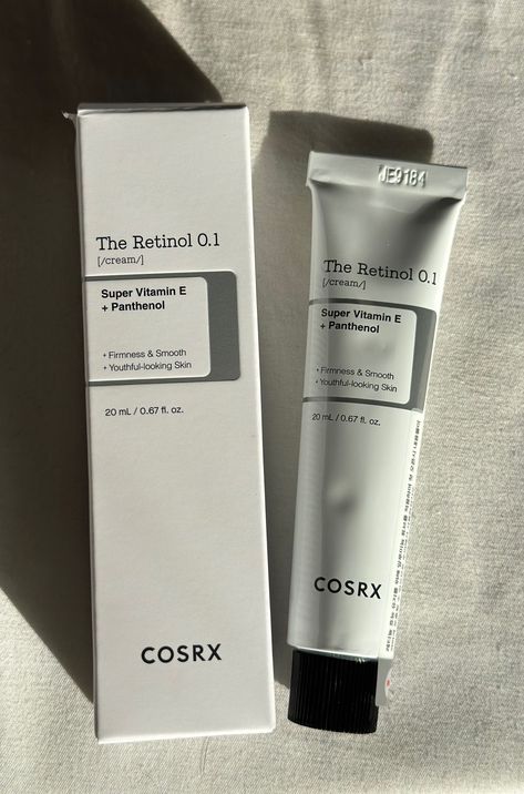 Skin Care Routine By Andrea Cosrx Retinol Cream, Korean Retinol Products, Retinol Aesthetic, Korean Anti Aging Skin Care, Cosrx Retinol, Korean Retinol, Facial Workout, February Goals, Skincare Korea