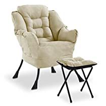 Check this out on Amazon Single Couch, Lazy Chair, Contemporary Lounge Chair, Folding Ottoman, Contemporary Lounge, Armchair With Ottoman, Ottoman Modern, Chair With Ottoman, Bedroom Light