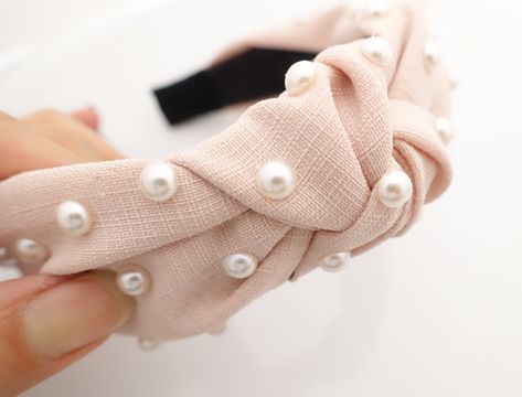 Stylish Headbands, Knotted Headband, Hair Setting, Pearl Headband, Headband Styles, Diy Hair Accessories, Knot Headband, Scrunchie Hairstyles, Hair Accessories Headbands