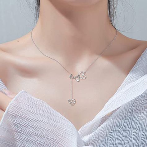 Stethoscope Jewelry, Women Doctor, Doctor Jewelry, Stethoscope Necklaces, Medical Jewelry, Y Necklace, Cz Pendant, Meaningful Jewelry, Fancy Jewellery