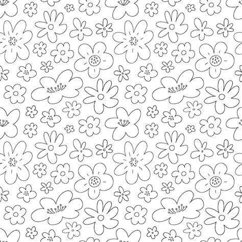 Daisy Daisy, Flower Outline, Flower Icons, Doodle Coloring, Cute Flowers, Doodle Illustration, Daisy Pattern, Chinese Patterns, Kids Coloring Books