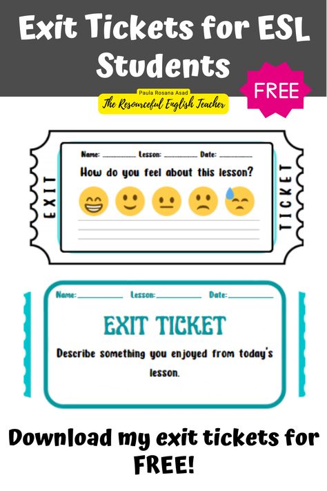 Self Assessment For Students High School, Exit Ticket Ideas Middle School, Self Assessment For Students, Exit Ticket Ideas, Exit Tickets Template, Ticket Ideas, School Wallpaper, Classroom Assessment, Assessment For Learning