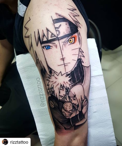 Jiraya Tattoo Ideas, Sasuke Tattoo, Naruto Tattoos, Half Arm Sleeve Tattoo, Hunter Tattoo, Pain Naruto, M Tattoos, Realistic Tattoo Sleeve, Tattoo Anime