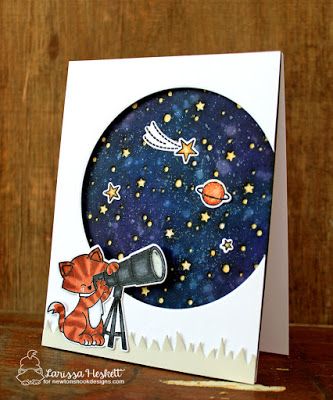 How To Make Scrapbook, Cat Stamp, Bday Cards, Space Birthday, Glitter Pens, The Collective, Space Cat, Cat Cards, Stamp Design