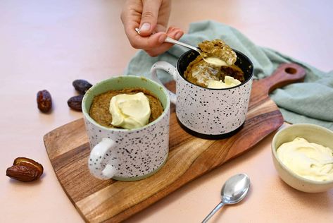 Sticky Toffee Mug Cake - The Fast 800 Toffee Dessert, The Fast 800, Mediterranean Keto, Protein Soups, Date Pudding, Fast 800, Under 300 Calories, Sugar Diet, Blood Sugar Diet