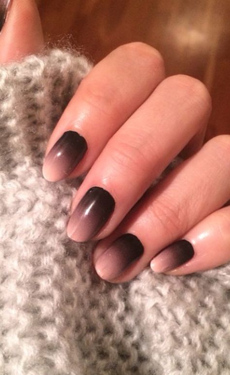 ombre nails Brown Ombre Nails, Black And Nude Nails, Her Nails, Christmas Nails Acrylic, Cat Nails, Gradient Nails, Brown Ombre, Neutral Nails, Fabulous Nails