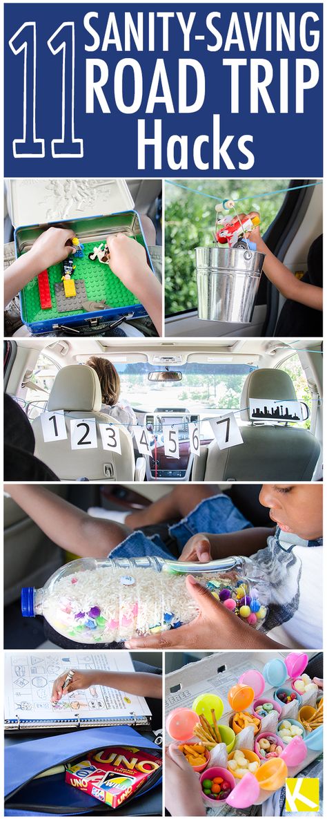 11 Sanity-Saving Road Trip Hacks Camping Hacks With Kids, Trip Hacks, Camping Snacks, Road Trip Activities, Road Trip Games, Road Trip With Kids, Good Year, Toddler Travel, The Krazy Coupon Lady