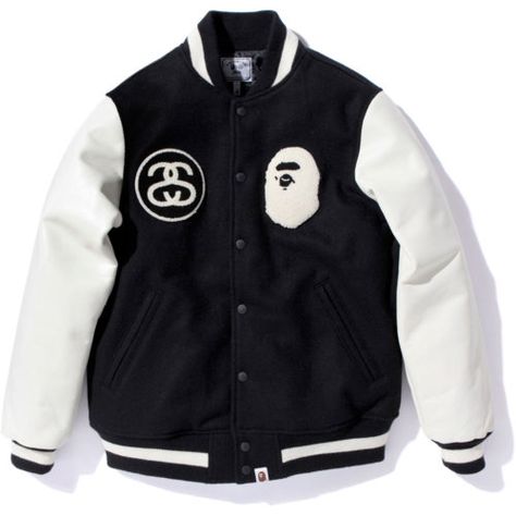 Stussy x BAPE Box Bob, Varsity Jackets, Dope Outfits For Guys, Hip Hop Outfits, Stylish Sweaters, Dope Fashion, Bathing Ape, Urban Wear, Every Single Day