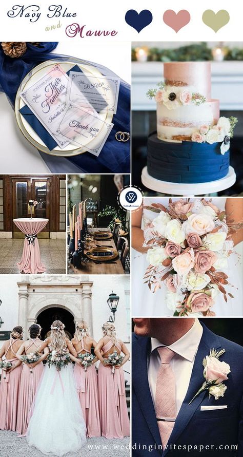 Wedding Centerpeices, Wedding Dreses, Navy Wedding Colors, Dark Blue Wedding, Wedding Color Palettes, Diy Wedding Reception, Mauve Wedding, Winter Wedding Colors, Bouquets Wedding