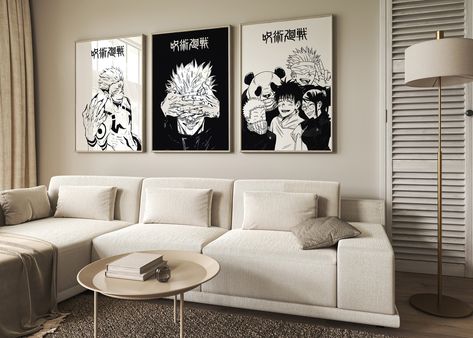 Anime Poster  | anime gifts | anime art | Anime Wall Art | Anime room decor Museum-quality posters made on thick matte paper. * Paper weight: 260g/m² * Opacity: 94% * ISO brightness: 104% * Paper sourced from Japan This product is custom-made for you upon order placement, which is why delivery takes a bit longer. By producing on demand rather than in bulk, we help minimize overproduction. Thank you for choosing to make a thoughtful and sustainable purchase! Return Policy: We don't accept returns Anime Living Room Decor, One Piece Room Decor, College Boy Room, Anime Room Decor Ideas, Anime Posters Room Decor, One Piece Room, Anime Living Room, Anime Wall Decor, Anime Room Decor