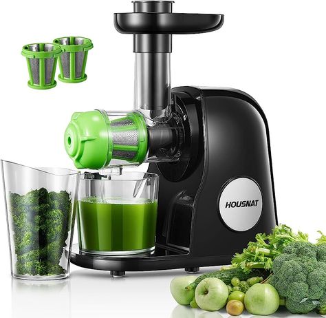 Juicer Machines, HOUSNAT Slow Masticating Juicers Whole Fruit and Vegetable, Professional Cold Press Juicer Extractor with Quiet Motor and Reverse Function Easy to Clean, Brush & Recipes Included : Amazon.co.uk: Home & Kitchen Best Masticating Juicer, Masticating Juicer, Centrifugal Juicer, Best Juicer, Cold Press Juicer, Juicer Machine, Juice Extractor, Wheat Grass, Coffee Grinder