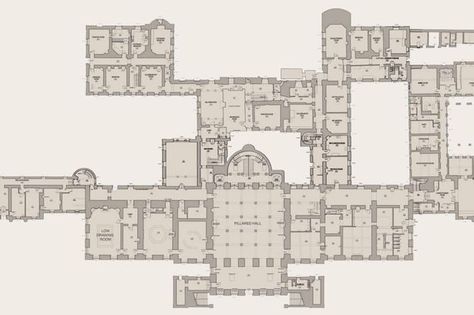 Blueprints: The vast layout of Wentworth Woodhouse Wentworth Woodhouse Interior, Stately Home Floorplan, Regency Mansion Floor Plan, Biltmore Estate Blueprints, Waddesdon Manor Floor Plan, Wentworth Woodhouse Floorplan, Wentworth Woodhouse, Regency House, British House