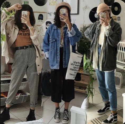 Artsy Aesthetic Clothes, Grunge Outfits Winter, Soft Grunge Outfits, Lesbian Fashion, Tokyo Street Fashion, University Outfit, Style Indie, Artsy Outfit, Uni Outfits