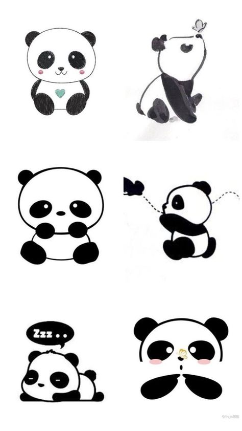 Simple Panda Tattoo, Simple Tatto, Tiny Panda, Cute Tattoo Ideas, Cute Panda Drawing, Panda Tattoo, Panda Drawing, Cute Tattoo, Hand Tattoos For Girls