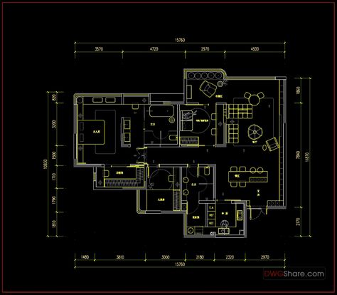 2d Plan Autocad, Autocad Plan, Autocad Design, Autocad Free, Apartment Plan, One Room Apartment, Bank Branch, Apartment Plans, Cad Blocks