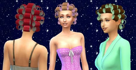 Mystufforigin: Hair Rollers Conversion - Sims 4 Hairs - http://sims4hairs.com/mystufforigin-hair-rollers-conversion/ Roller Set Hairstyles, Sims 4 Cc Hair, Sims 4 Decades Challenge, Sims 4 Blog, Sims 4 Studio, Sims 4 Characters, Sims4 Clothes, Sims 4 Update, Sims Hair