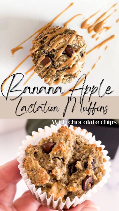 Healthy Lactation Snacks, Apple Lactation Recipes, Postpartum Muffins, Lactation Banana Muffins, Banana Lactation Muffins, Vegan Lactation Recipes, Banana Lactation Recipes, Best Lactation Snacks, Lactation Bites No Bake