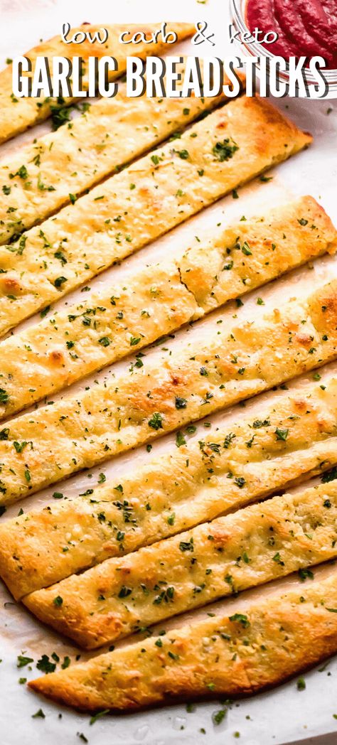 Low Carb Bread Sticks, Low Carb Garlic Breadsticks, Keto Bread Sticks Garlic Breadsticks, Low Carb Starches, Keri Garlic Bread, Keto Breadsticks Cheese, Low Carb Garlic Bread With Tortilla, Garlic Bread Alternative, Healthy Bread Sticks