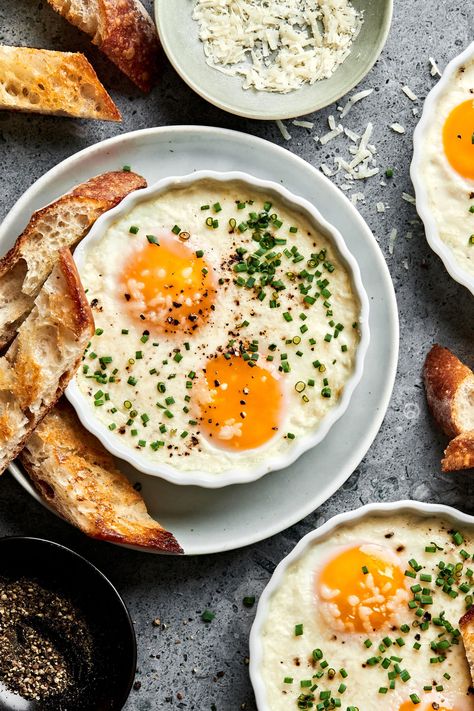 Shirred Eggs, The Modern Proper, Modern Proper, Turkey Breakfast, Fried Eggs, Egg Dish, Egg Breakfast, Baked Eggs, Breakfast Brunch Recipes