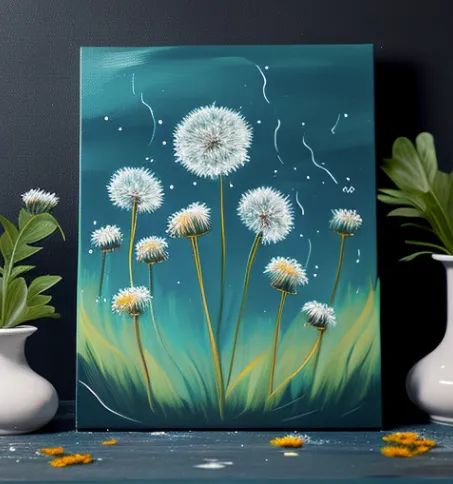 Amazing Painting Ideas, Canvas Painting Tutorial, Acrylic Painting Step By Step, Dandelion Painting, Mini Canvases, Painting Guide, Acrylic Flower Painting, Canvas Painting Tutorials, Canvas Painting Diy