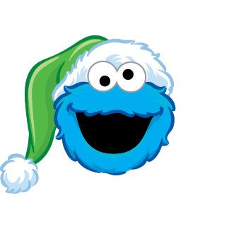 Sesame Street - Holiday Cookie Monster Draw Cookie Monster, Cookie Monster Christmas, Cookie Monster Sketch, Cookie Monster Cartoon, Cookie Monster Ornament, Sesame Street Crafts, Elmo Christmas, Baby Cookie Monster, Cookie Monster Wallpaper