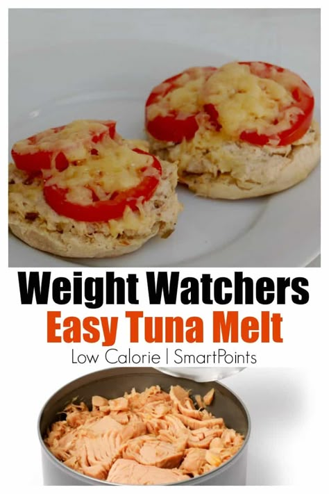 Easy healthy Weight Watchers Tuna Melt for Two: #weightwatchers #tuna #easy #healthy #recipes #pantry #two-servings #english_muffin #low #calories #smartpoints English Muffin Tuna Melt, Healthy Tuna Melt, Meal Plan For Dinner, Easy Tuna Melt, Healthy English Muffin, Sandwich Melt, Melt Sandwiches, Easy Healthy Lunch Ideas, Tuna Melt Recipe