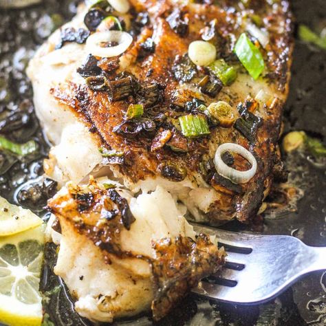 Buttery tilefish recipe Tilefish Recipe, Trigger Fish Recipe, Tile Fish Recipe, Quick Easy Family Dinners, Tile Fish, Tonights Dinner, Seared Fish, Flavorful Dinner, Yummy Seafood