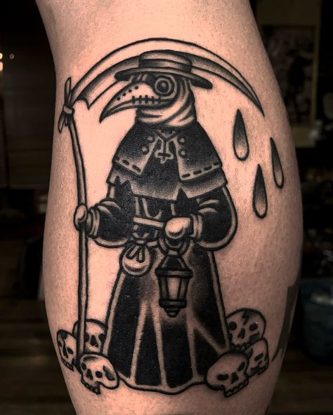 sillygoose | plague doctor from my flash #tattoo #tattooflash #boldlines #oldchooltattoo #tattooapprentice #blackwork #traditionaltattoo #character… | Instagram Old School Plague Doctor Tattoo, Plauge Doctor Traditional Tattoo, American Traditional Plague Doctor, Traditional Plague Doctor Tattoo, Tomb Stone Tattoo, Witch Doctor Tattoo, Sleepy Hollow Tattoo, Turntable Tattoo, Blackwork Flash