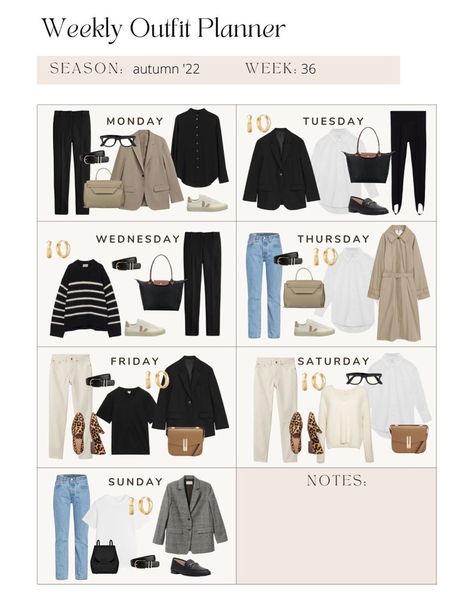 Year of outfits - WEEK 36 ___ Autumn feels 🍂 I’ll share my whole #autumnwardrobe in my next post ✔️ ___ #shopyourwardrobe #shopyourcloset… | Instagram Fall Parisian Style, Weekly Outfit Planner, Curvy Street Style, Minimalist Wardrobe Capsule, Outfit Minimalist, Outfit Planner, Casual Work Outfits Women, 2022 Year, Minimalist Fashion Women