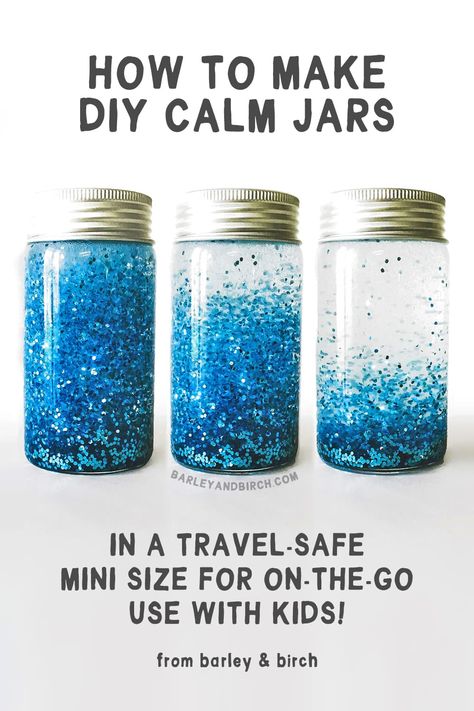 Discover how to create easy, eco-friendly calm jars for kids with our foolproof step-by-step tutorial! This soothing sensory activity uses biodegradable glitter to make a more sustainable sensory play option. Designed to promote mindfulness our calm jars help kids from toddlers and preschoolers to teens and adults learn meditation techniques. With an easy guide that includes handy mediation resources, calm down ideas, plus tips and tricks for a quick, effortless DIY process, ensuring a fun and Calm Down Ideas, Glitter Jars Diy, Calming Jar, Calm Down Jar, Simple Meditation, Babysitting Activities, How To Make Glitter, Eco Friendly Diy, Glitter Jars