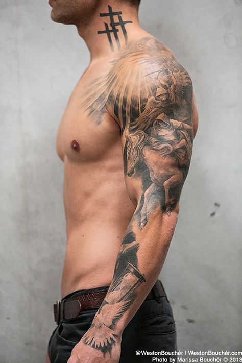 Cool Half Sleeve Tattoos, Men Tattoos Arm Sleeve, Mens Shoulder Tattoo, Cool Arm Tattoos, Tattoo Inspiration Men, Cool Forearm Tattoos, Upper Arm Tattoos, About Tattoo, Arm Sleeve Tattoos