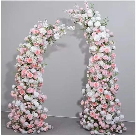 Flower Arch For Wedding, Wedding Decoration Outdoor, Arch For Wedding, Flower Arches, Flower Runner, Flower Arch, Bull Horns, Outdoor Flowers, Wedding Arch