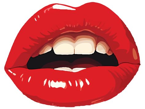 Retro red lips, to brighten up any space Red Lip Drawing, Pop Art Mouth, Red Lips Painting, Funky Pop Art, Icon Illustrations, Lips Illustration, Pop Art Lips, Lips Art Print, Lips Painting