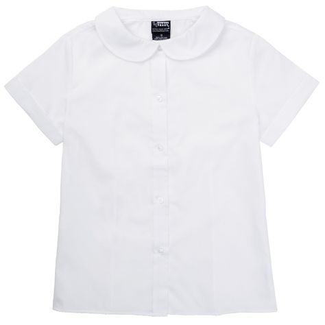 French Toast Girls Short Sleeve Peter Pan Blouse with Lace Trim Collar 7 White Uniform Wardrobe, French Toast Uniforms, French Toast School Uniforms, Peter Pan Blouse, Pan Collar Blouse, Girls School Uniform, Peter Pan Collar Shirt, Peter Pan Collar Blouse, Girls School