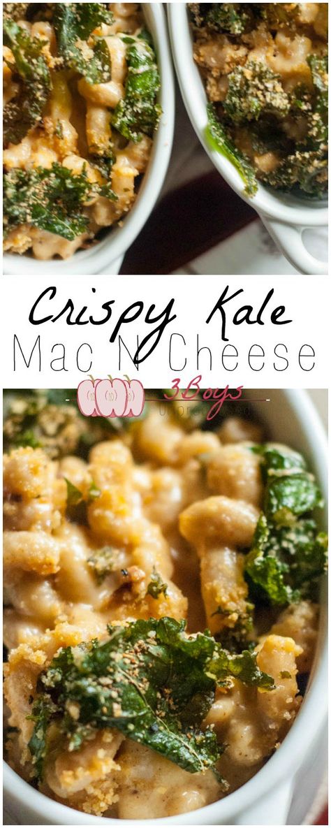 This Crispy Kale Topped Mac N Cheese is a great way to bring those Kale haters over to the Kale club! Add some nutrition and crunch to your mac n cheese with this awesome recipe. Recipe Using Kale, Kitchen Journal, Crispy Kale, Yummy Pasta, Tasty Pasta, Savory Recipes, Food Yummy, Mac N Cheese, Fabulous Foods