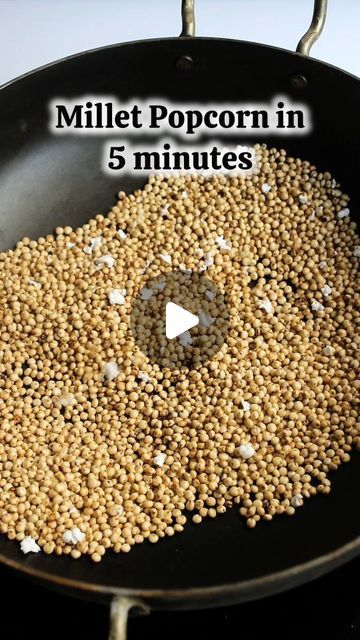 Puffed Millet Recipes, Millets Recipes Indian, Healthy Snacks Indian, Quick Indian Snacks, Jowar Recipes, Millets Recipes, Low Calorie Snack, South Indian Snacks, Healthy Popcorn