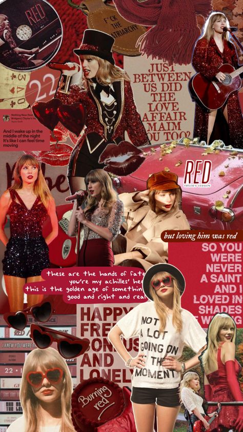 #red #redtaylorswift #redaesthetic #taylorswifteasthetic Taylor Swift Red Album, Red Taylor Swift, Taylor Swift Lyric Quotes, 22 Taylor, Taylor Swift 22, Taylor Swift Christmas, Taylor Swift Fan Club, Taylor Swift Posters, All About Taylor Swift