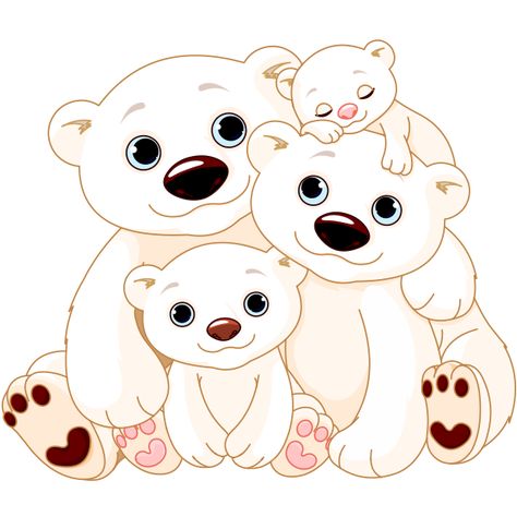 Polar Bear Family Polar Bear Cartoon, Polar Bear Family, Urs Polar, Inkscape Tutorials, Family Vector, Bear Vector, Bear Images, Family Drawing, Morning Cartoon