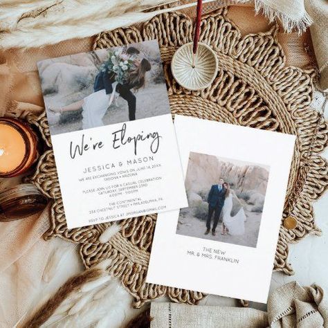 Elopement Invitation, Wedding Announcement Cards, Elopement Announcement, Wedding Announcement, Wedding Shower Invitations, Photo Wedding Invitations, Invitation Wedding, Wedding Goals, Utah Weddings