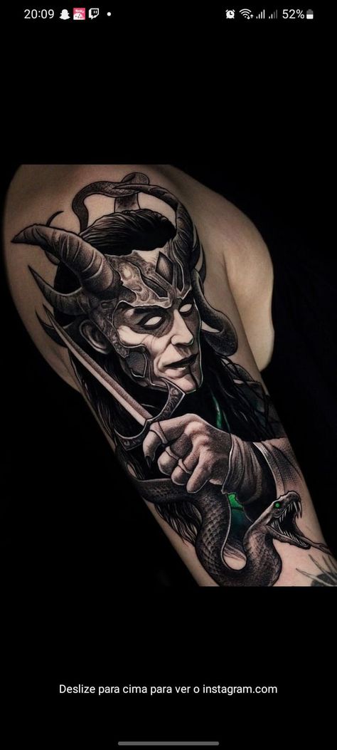 Loki Tattoo Ideas Norse Mythology, Loki Tattoo Norse Mythology, Loki Tattoo, Thor Tattoo, Norse Mythology Tattoo, Salvation Tattoo, Norse Pagan, Mythology Tattoos, Viking Tattoos